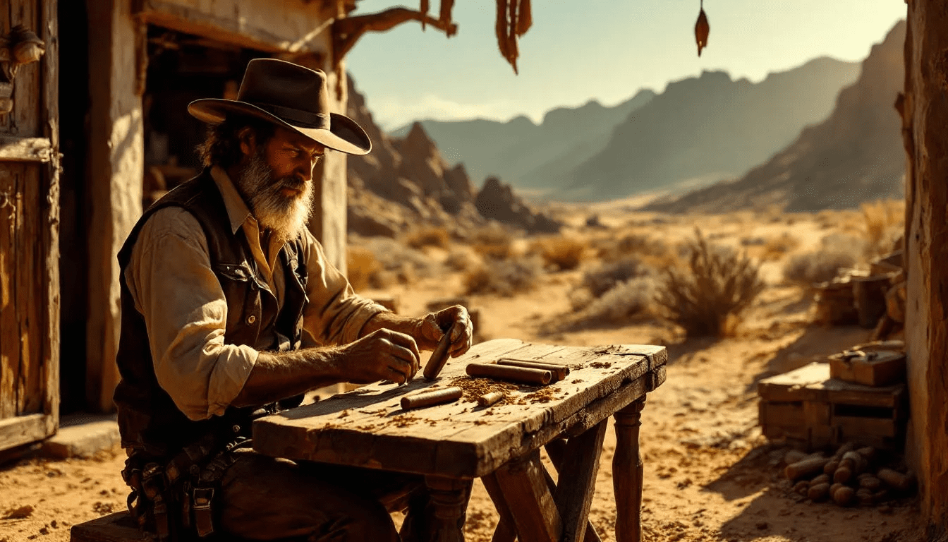 An artisan cigar roller skillfully crafting a cigar, showcasing the art of cigar rolling.