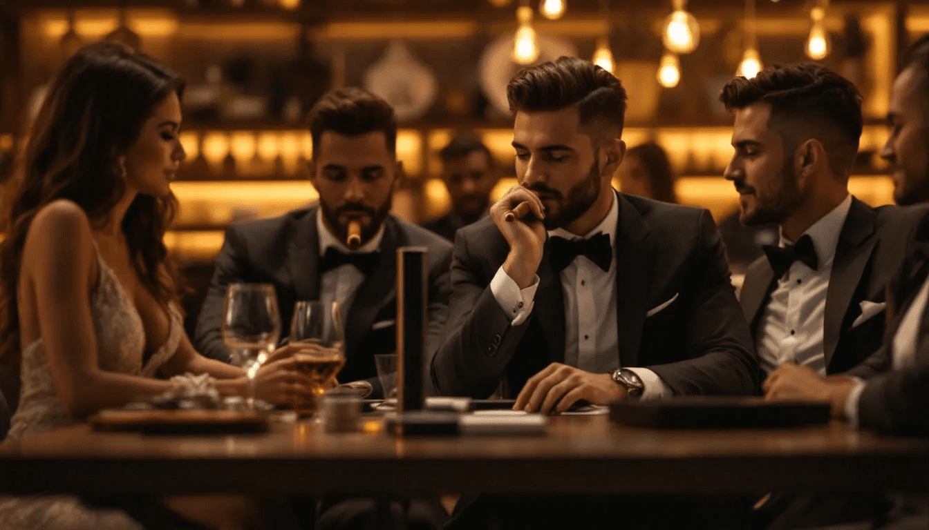 Guests enjoying a tailored cigar experience at a special event.