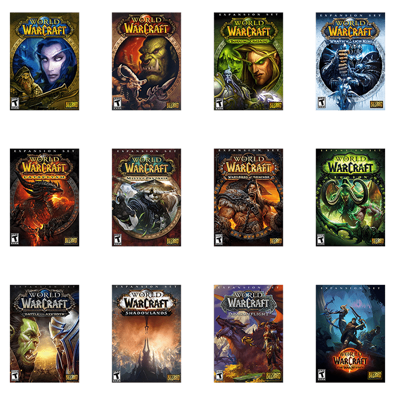 WoW Wall Box Art // 12 Covers