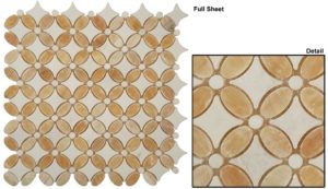 Honey onyx(oval)+Thassos white(dots)+Tha FS75