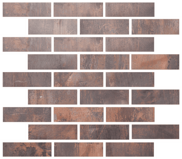 Metallix Miscellaneous Designs Antique Copper Antique Copper Brickset Mosaic 1×4