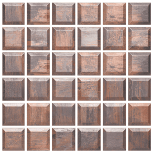 Metallix Miscellaneous Designs Antique Copper Antique Copper Mosaic Beveled 2x2