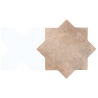 Malta Star Cotto 6 Matte and Cross White 6 Polished