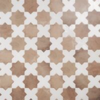 Malta Star Cotto 6 Matte and Cross White 6 Polished