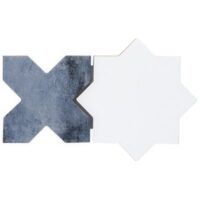 Malta Star White 6 Polished and Cross Denim Blue 6 Matte
