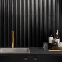 Carver Fluted Black Jade 12X24 Dimensional Honed