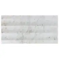 Carver Fluted Carrara 12X24 Dimensional Honed