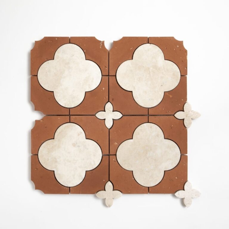 Diana Royal, Rustic Terracotta Honed Cottage Marble Mosaic