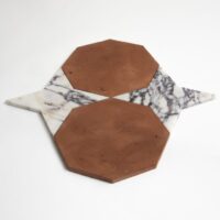 Calacatta Viola, Rustic Terracotta Honed Ottaglio Marble Mosaic