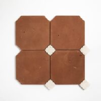 Diana Royal, Rustic Terracotta Honed Fioretta Marble Mosaic