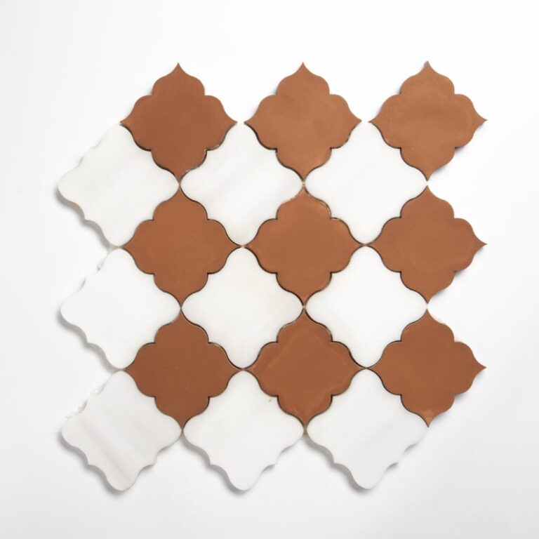 Cotto Rio, Snow White Honed Tudor Marble Mosaic