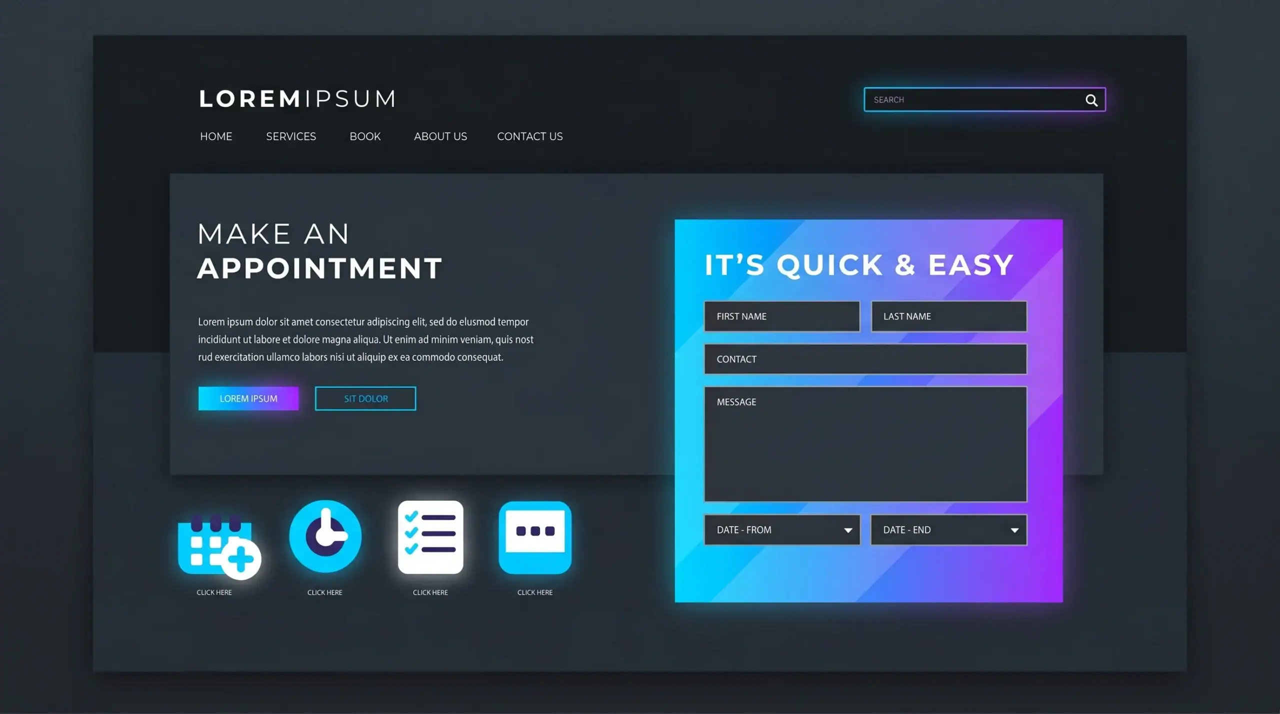 Booking Website Design