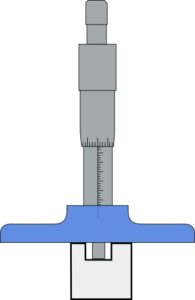 showing how a depth micrometer works