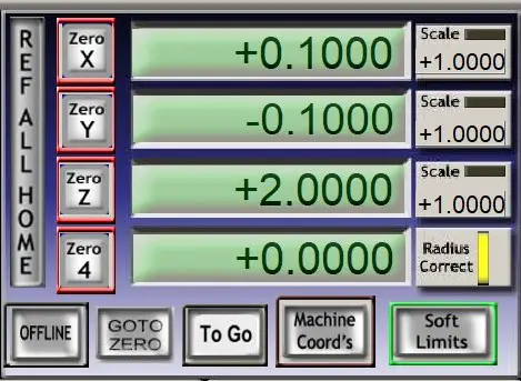 mach3 axes readout