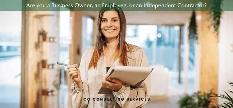 Blog Post Feature - Colorado Consulting Services Am I a Business Owner, and Employee or an Independent Contractor?