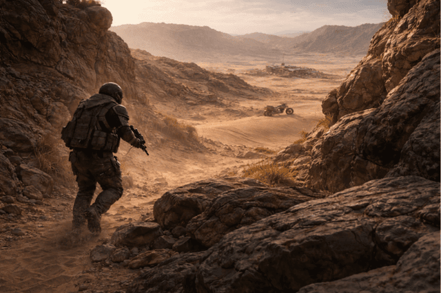 Player moving between rocky cover points instead of open dunes in Dune: Awakening