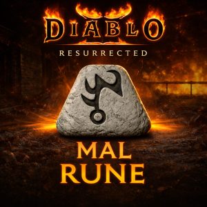 Diablo 2 Resurrected Mal Rune for runeword crafting and gear progression