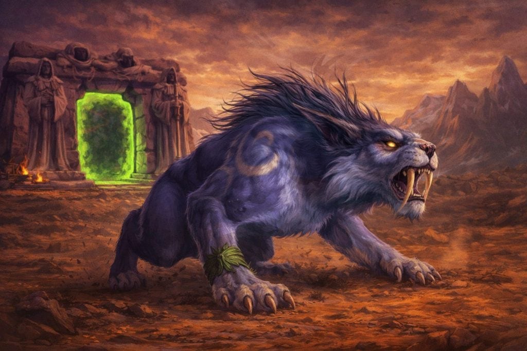 WoW TBC Classic feral druid in bear form tanking in the Outland environment