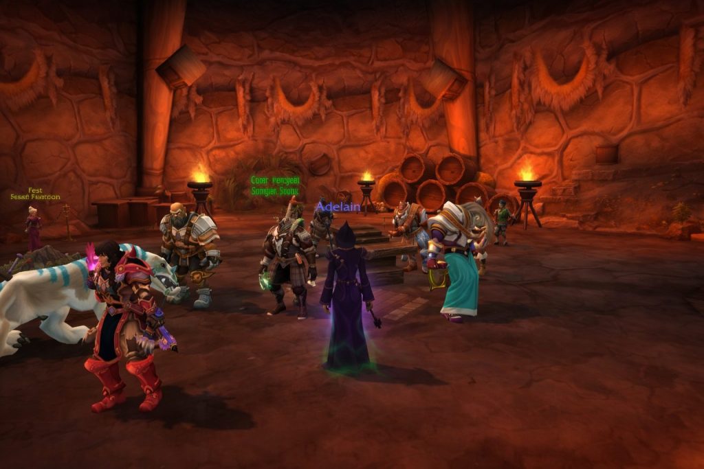 WoW TBC Classic dungeon group inside an Outland instance during leveling