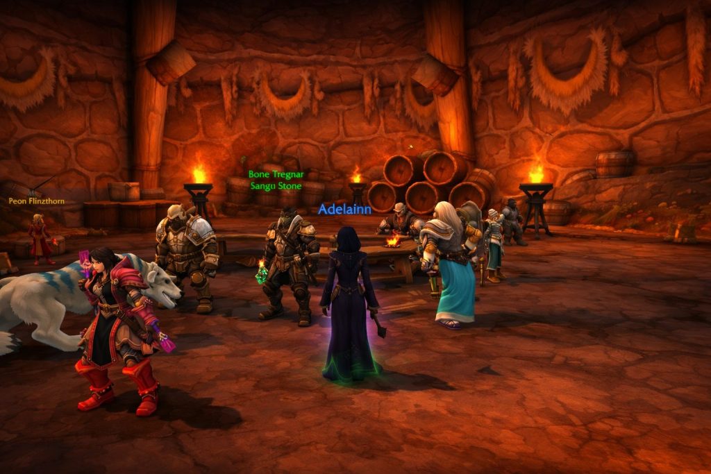 WoW TBC Classic Dungeon-Gruppe in einer Scherbenwelt-Instanz während des Levelns