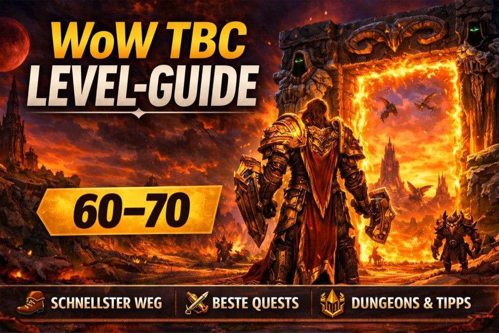WoW TBC Leveling Guide 60 bis 70 mit dem Dunklen Portal und dem Eingang in die Scherbenwelt