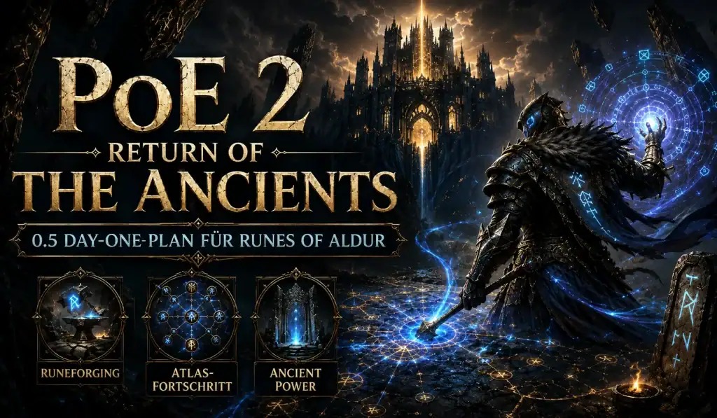 PoE 2 Fortress und neue Atlas-Route Infografik zum frühen Endgame-Fortschritt in Patch 0.5