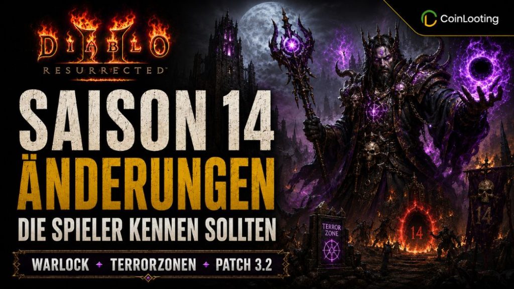 Diablo 2 Resurrected Saison-14-Änderungen mit dunklem Hexenmeister, violetter Magie und Update-Titel