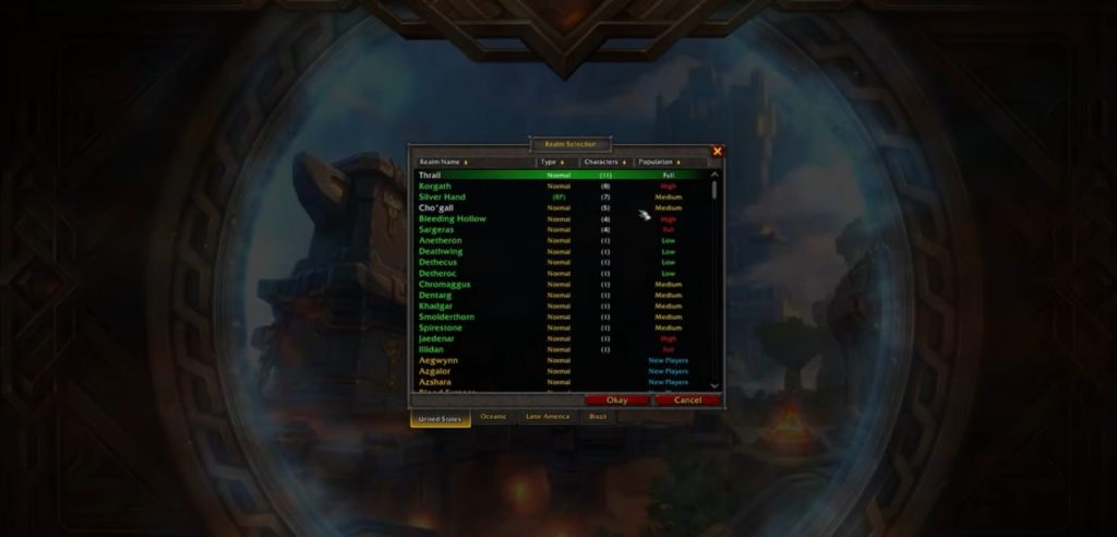 Ventana de selección de mazmorras de WoW Midnight con las instancias disponibles