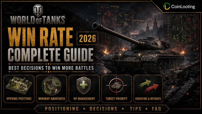 World of Tanks Win Rate Guide with positioning, minimap awareness, HP management, and target priority