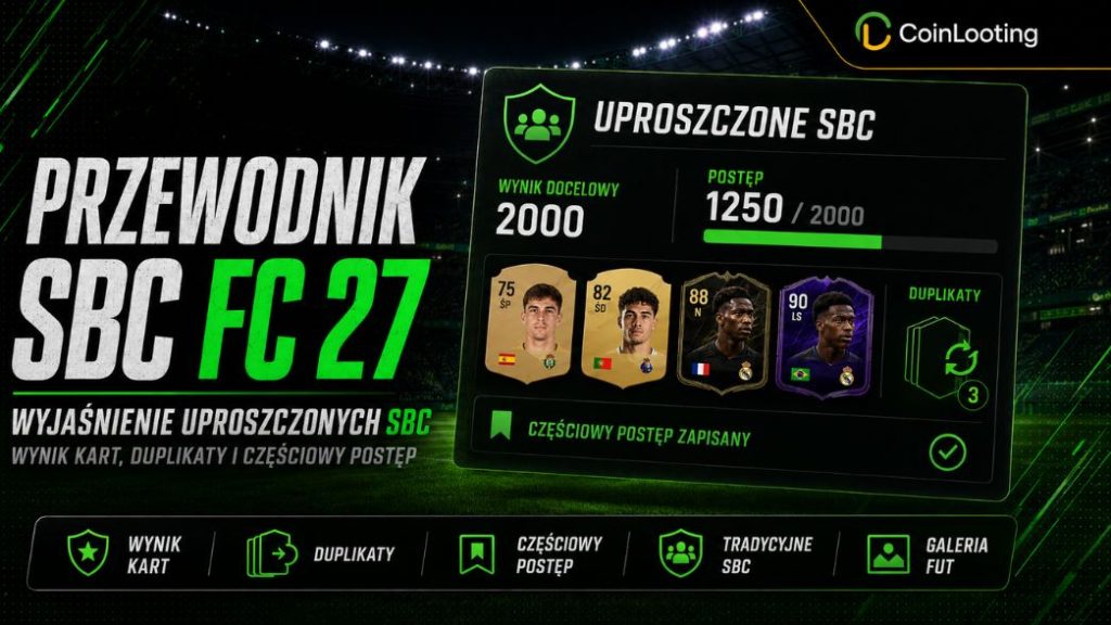 Poradnik SBC FC 27 z oceną przedmiotów, duplikatami i częściowym postępem