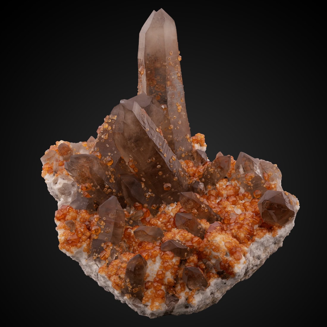 Spessartine, Quartz v. Smoky