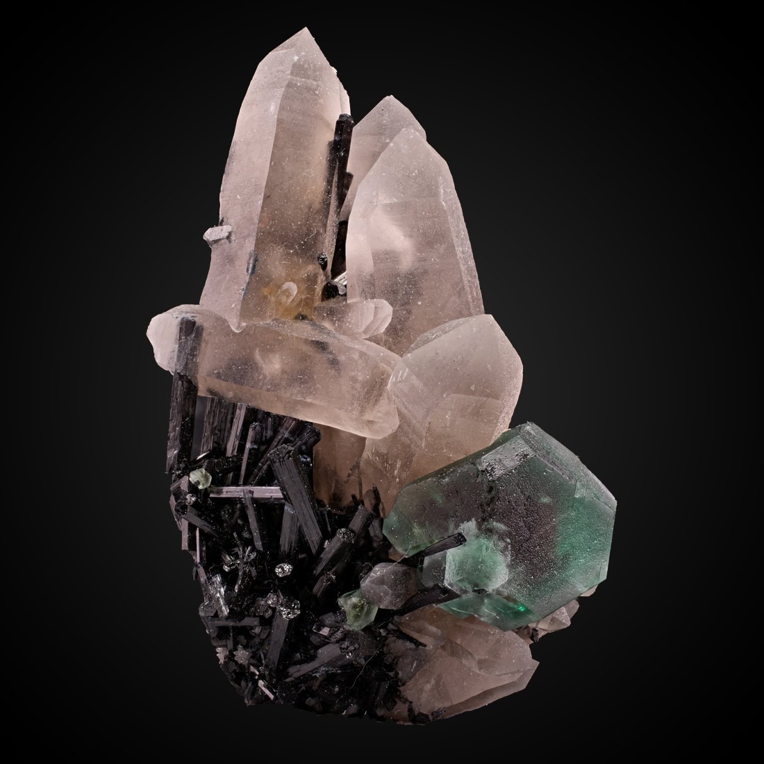 Fluorite, Quartz, Schorl
