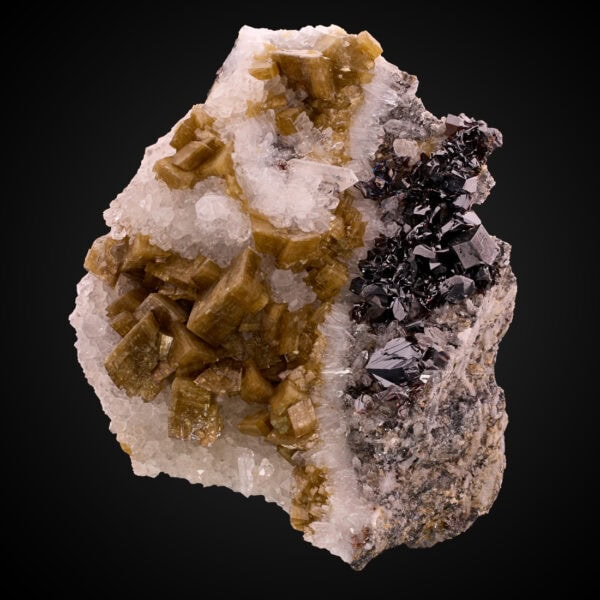 Siderite, Sphalerite, Quartz