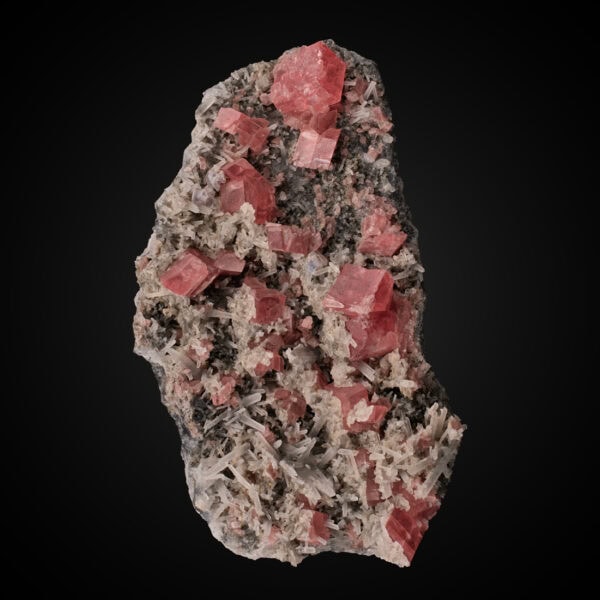Rhodochrosite, Tetrahedrite, Quartz