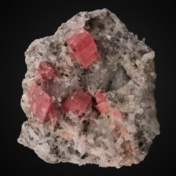 Rhodochrosite, Quartz