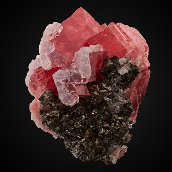 Rhodochrosite, Fluorite