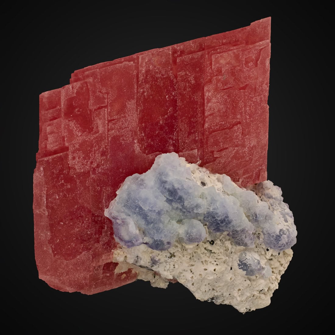 Rhodochrosite, Fluorite