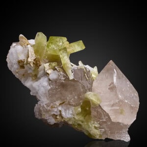 Brazilianite, Quartz