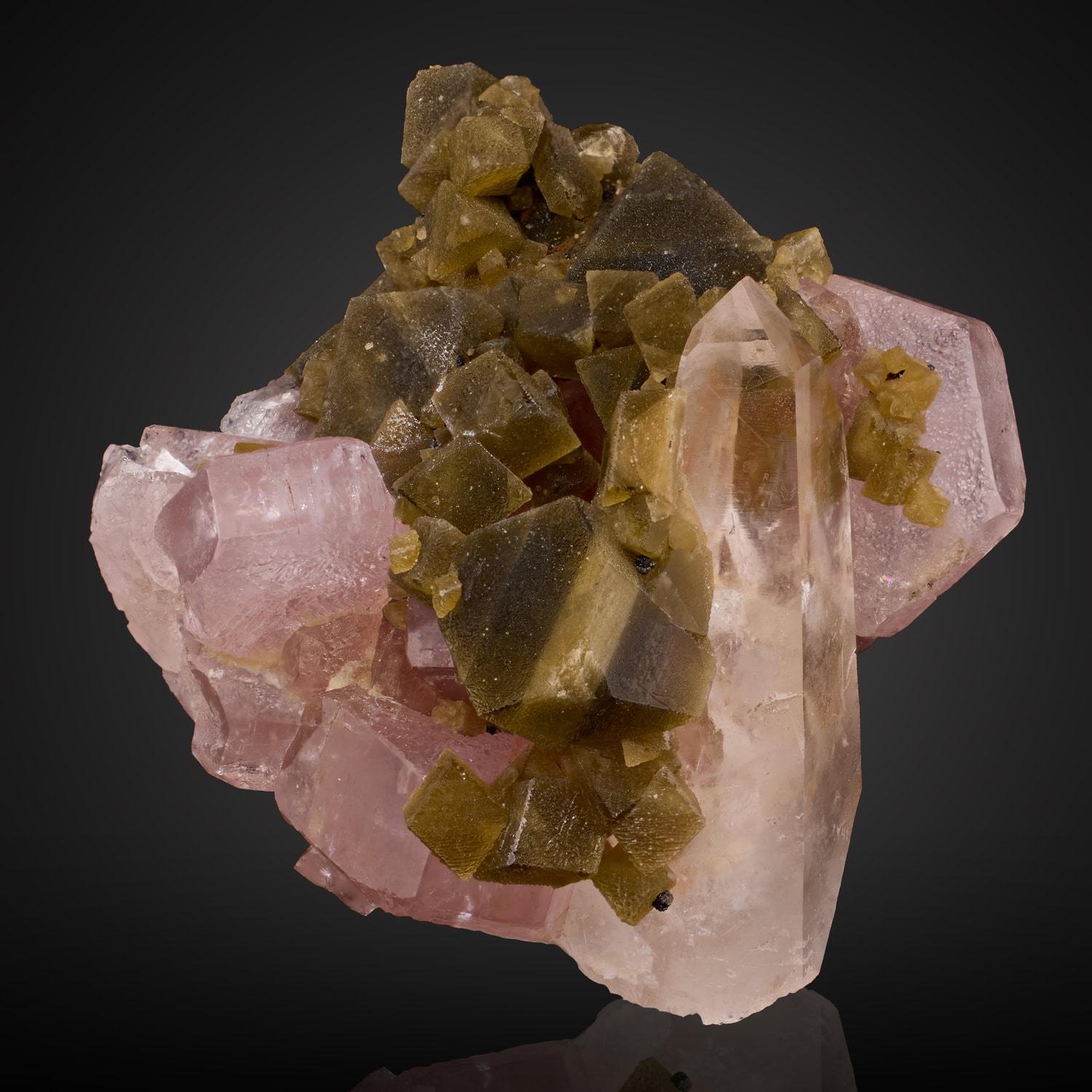 Fluorapatite, Siderite, Quartz