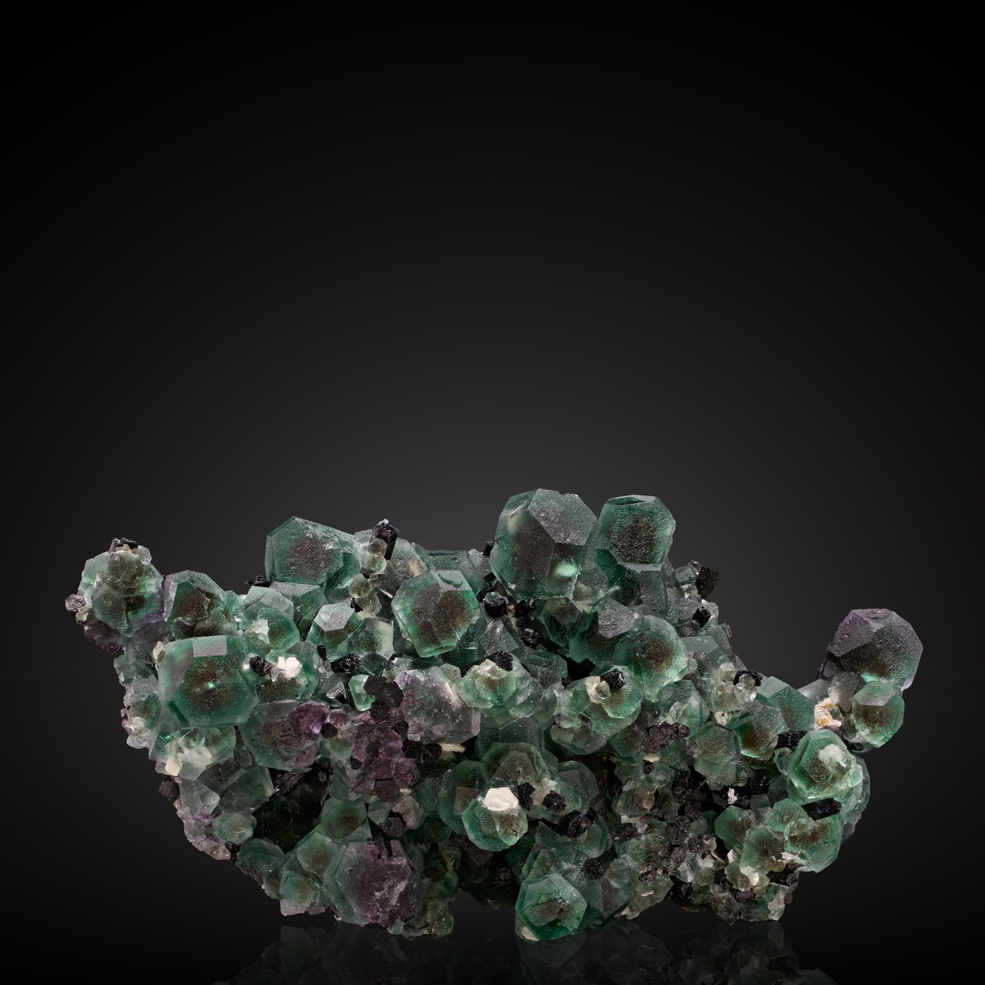 Fluorite, Schorl