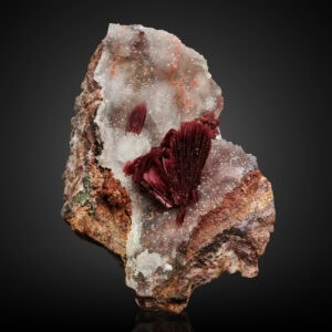 Erythrite, Quartz