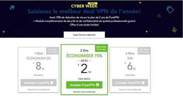VPN gratuit PureVPN
