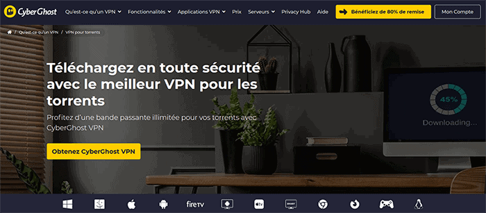 CyberGhost Téléchargement P2P