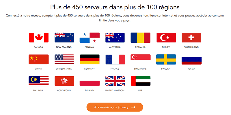Serveurs Ivacy VPN