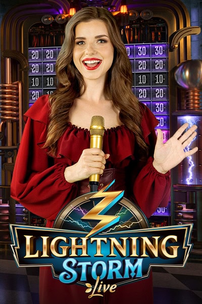 Game show en direct Lightning Storm avec multiplicateurs