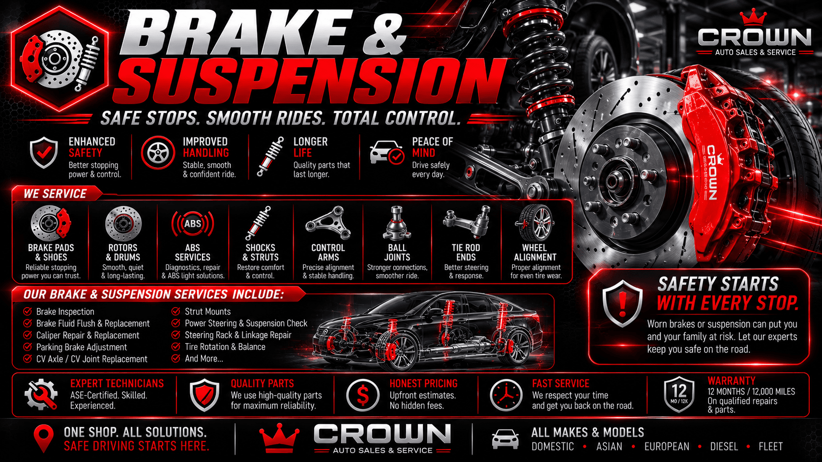 Brake and suspension repair services in Springfield Missouri