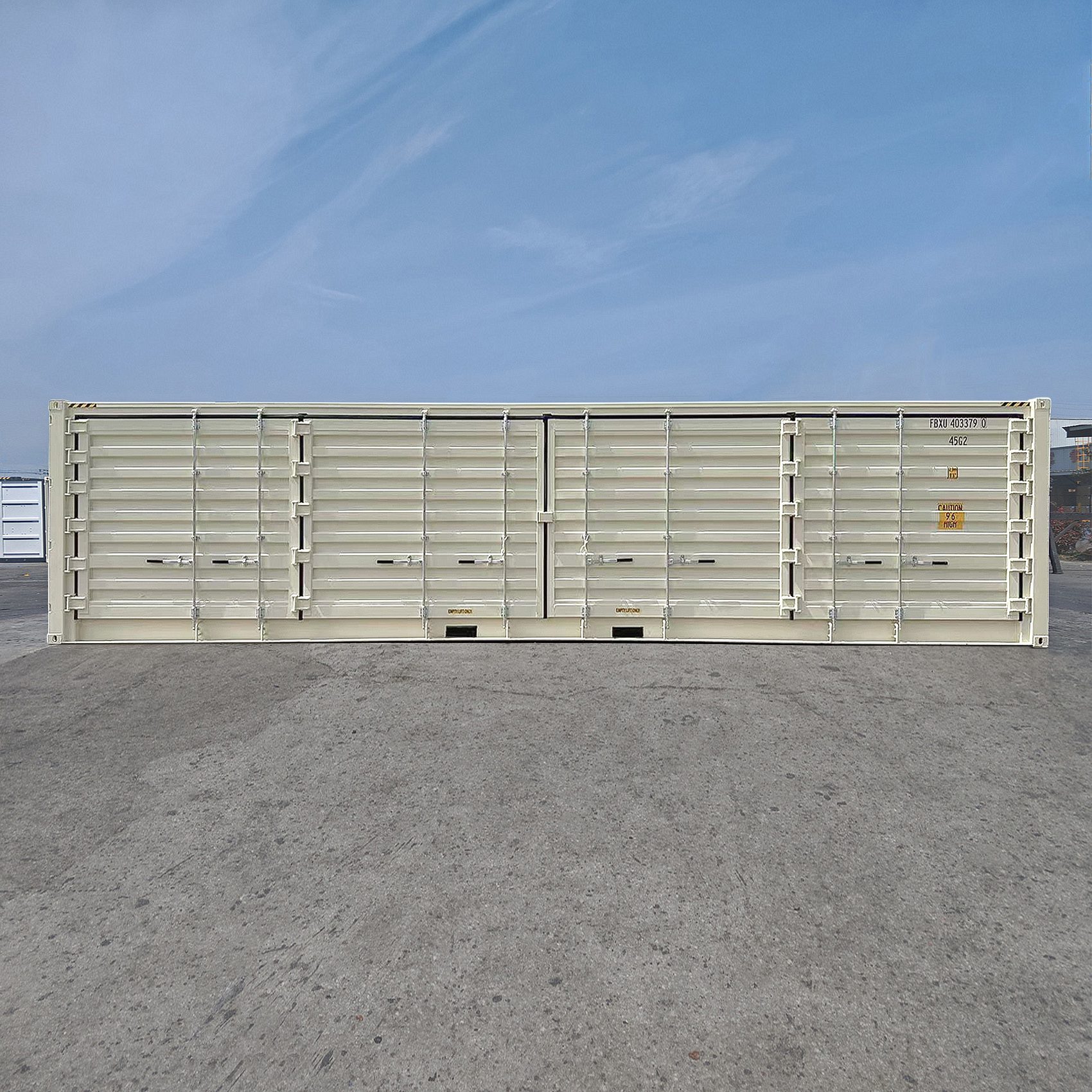 40’HC New (1-trip) “Openside” Shipping Container - CUSTOM CUBES