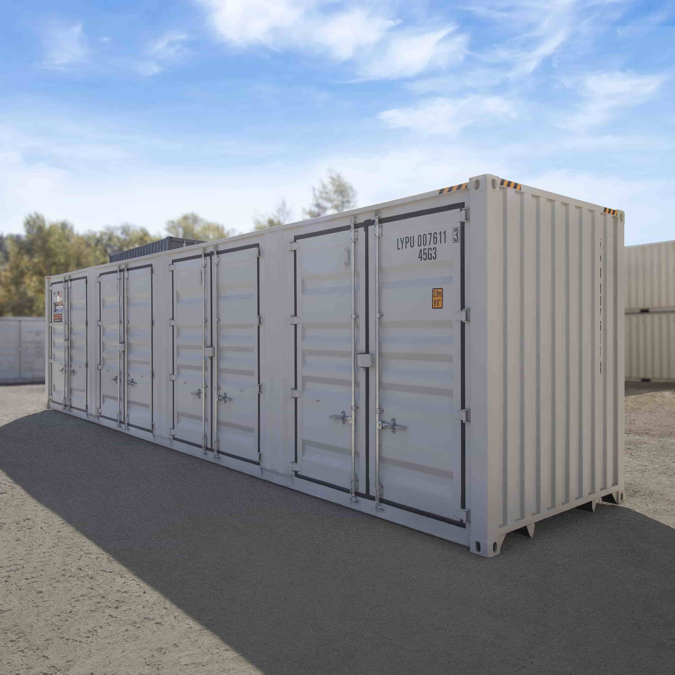 40’HC New (1-trip) Shipping Container with 4 x Side Doors - Custom Cubes