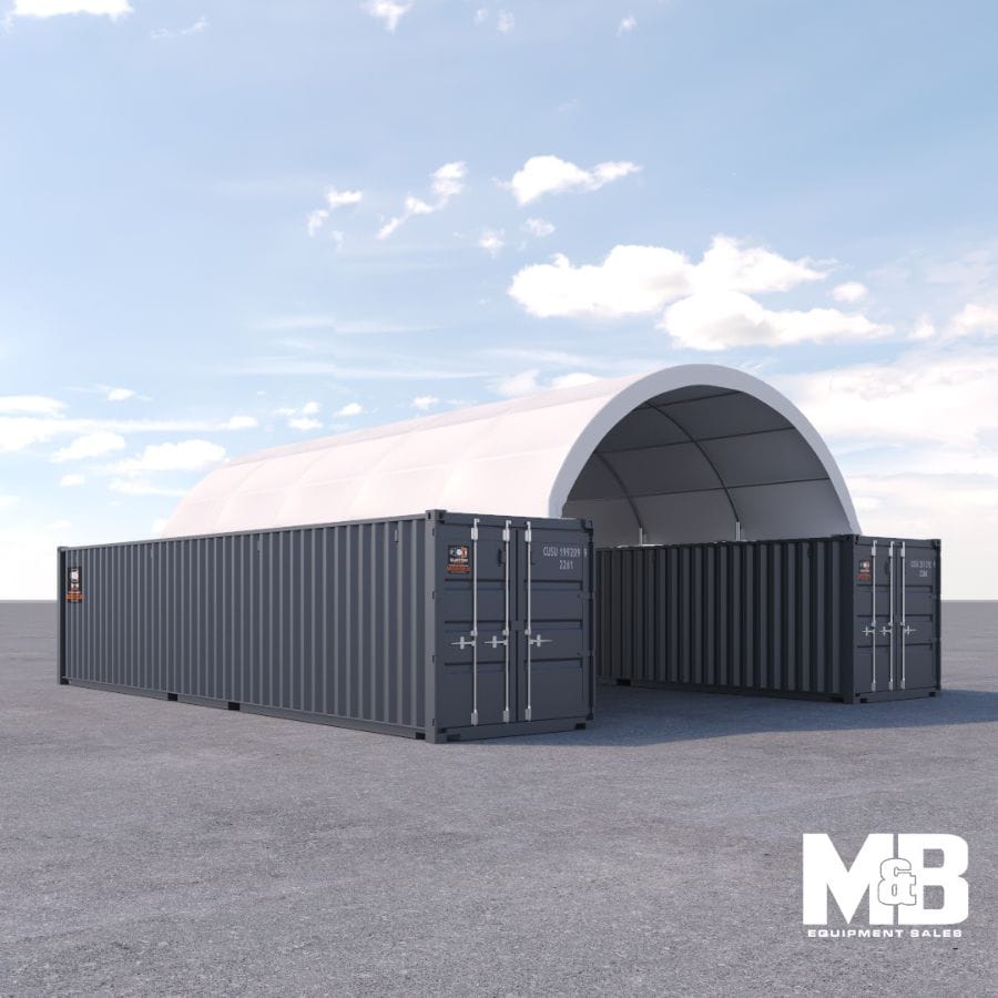 20' x 40' Fabric Container Shelter - CUSTOM CUBES