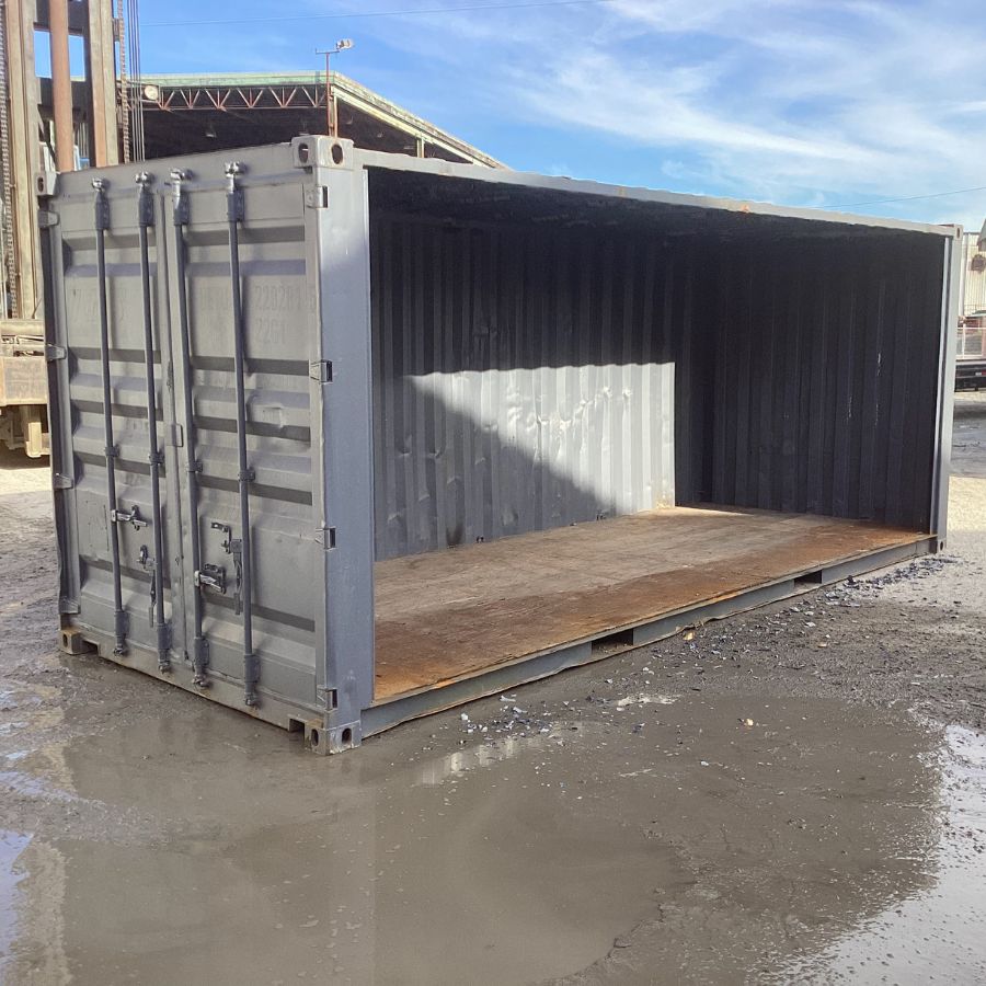 20′ Used “Open-Face” Shipping Container - Custom Cubes